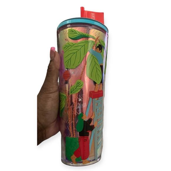 Starbucks X Monyee Chau Floral Venti 24 Oz. Cold Cup - Picture 1 of 4